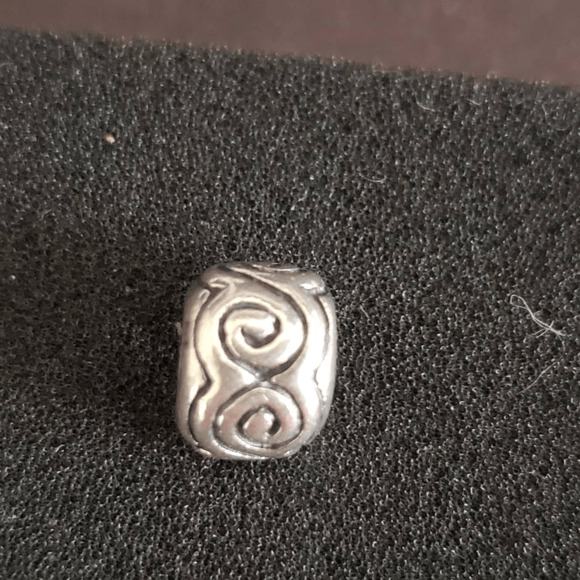 Pandora Sterling Silver Swirl Bead Signed S925 ALE - Picture 1 of 4
